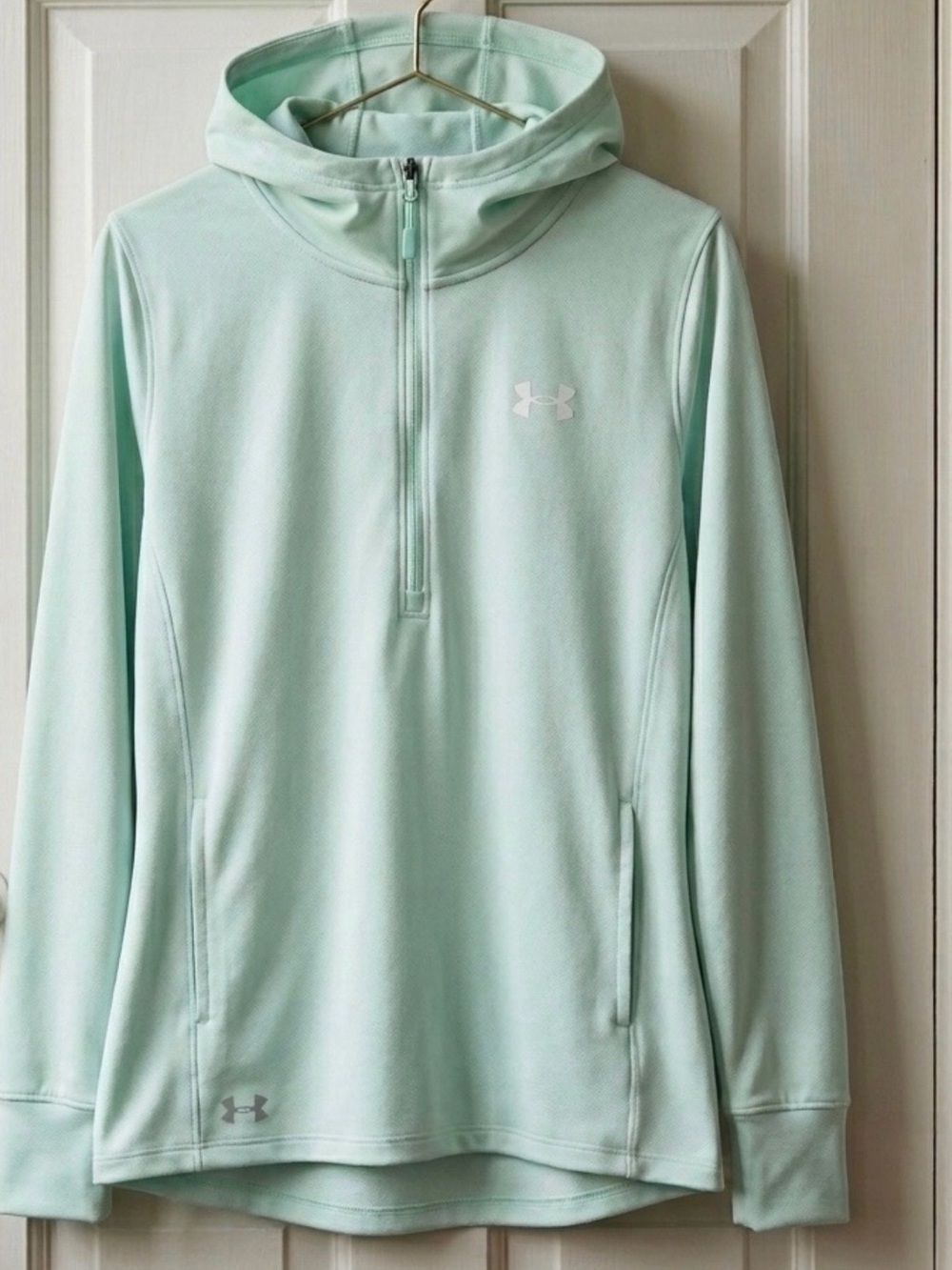 Under Armour Women's Mint Green Half-Zip Hoodie